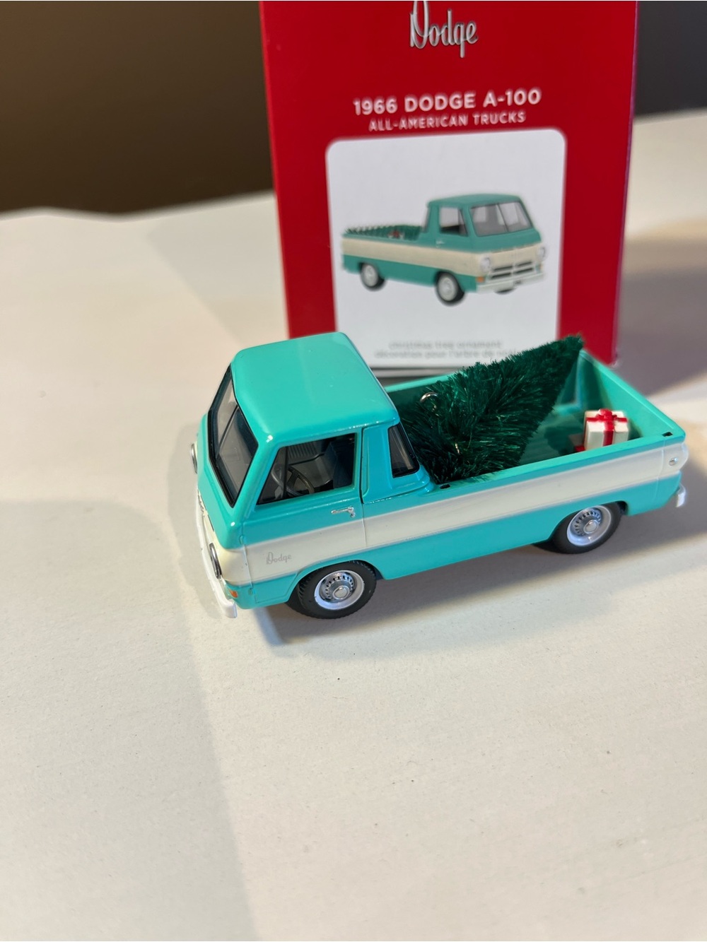 Hallmark 1966 A-100 Mint Green Truck Ornament